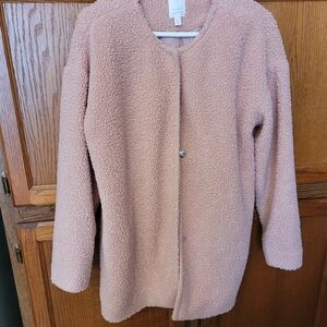 LC Lauren Conrad Blush Teddy Jacket tote A